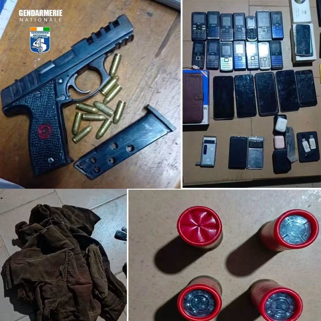 Boundiali : Un motocycliste suspect écroué avec un arsenal et 21 téléphones